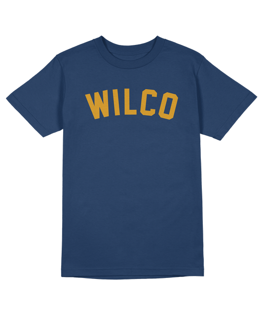 PRESALE: Wilco Navy Varsity T-Shirt • Wilco x Oxford Pennant