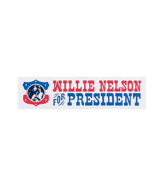 Willie Nelson for President Bumper Sticker • Willie Nelson x Oxford Pennant