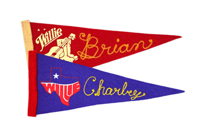 Personalized Chainstitched Mini Pennant • Willie Nelson x Oxford Pennant