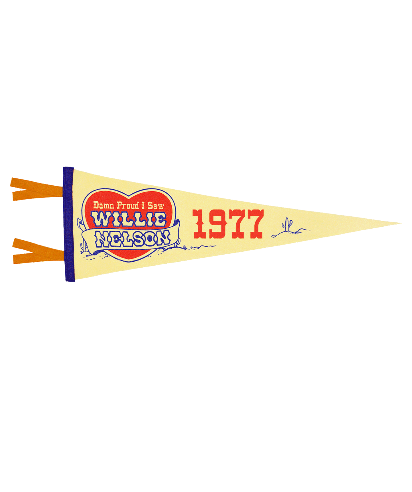 Personalized Damn Proud I Saw Willie Nelson Pennant • Willie Nelson x –  Oxford Pennant