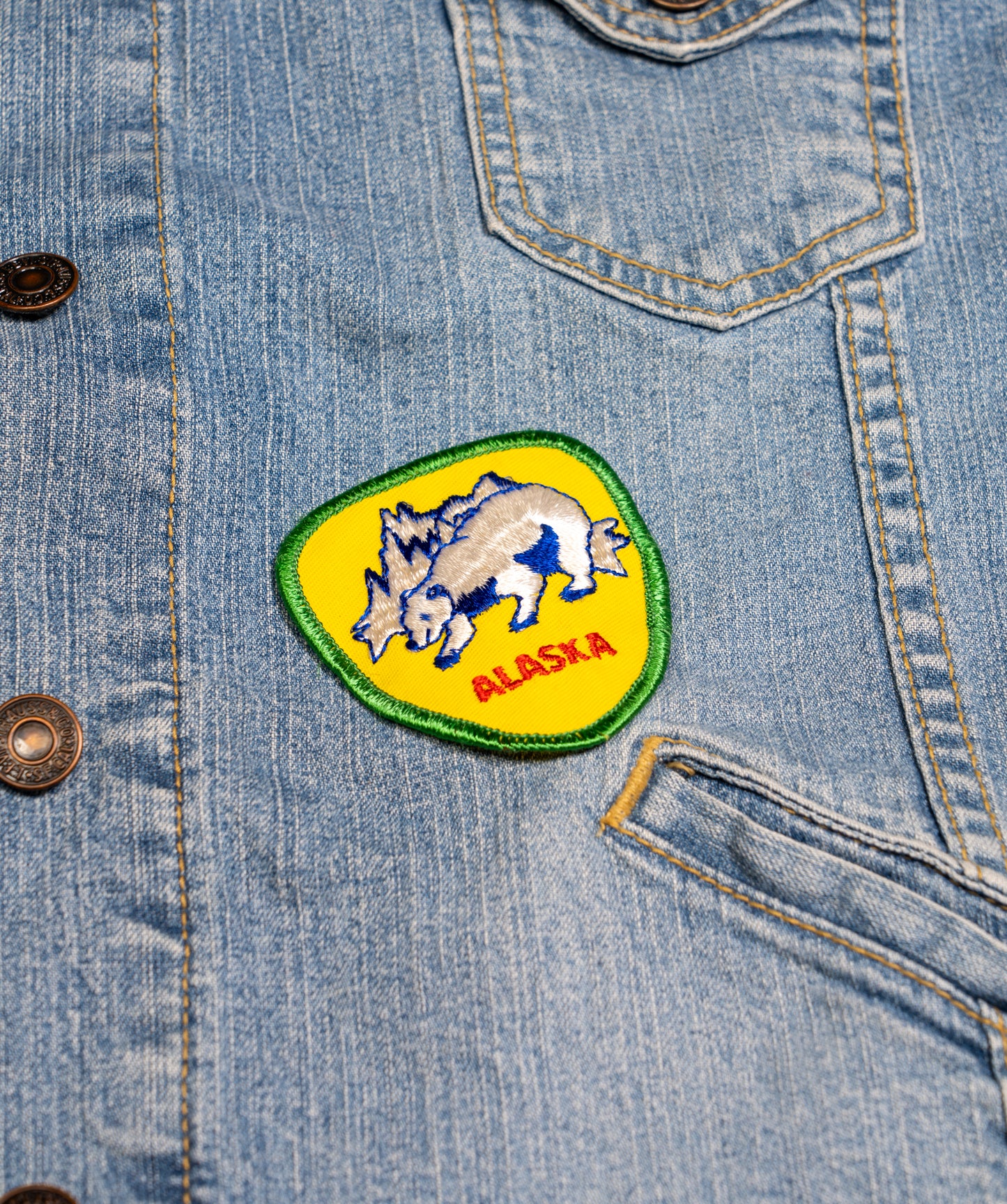 Vintage Alaska Embroidered Patch