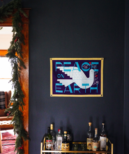 Peace On Earth Camp Flag • Invisible Creature x Oxford Pennant