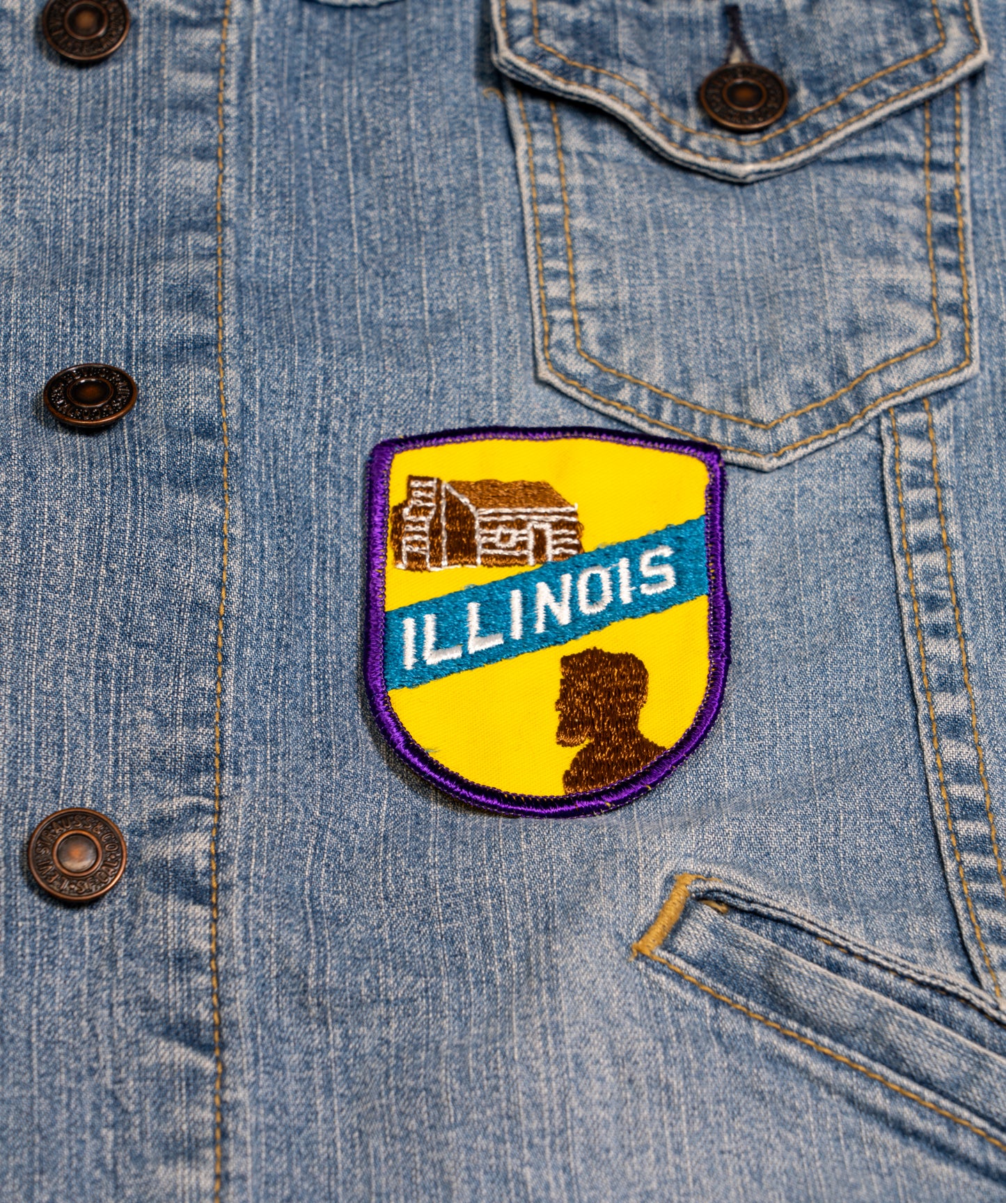 Vintage Illinois Embroidered Patch