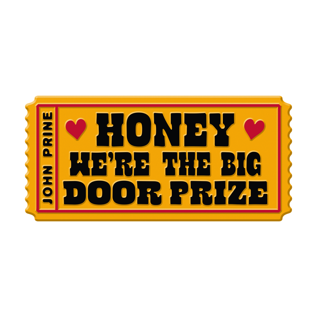 DANESE PINUP 廃盤 メッセージボード マグネットボード 希少品 We're the Big Door Prize Molded Magnet | John Prine x Oxford Pennant