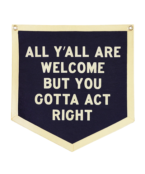All Y’all Are Welcome Camp Flag Tate Farms × Oxford Pennant