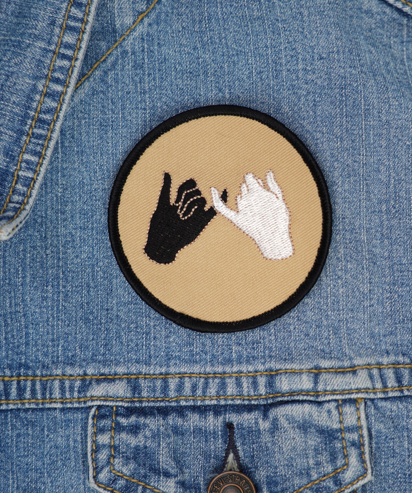 Pinky Swear Embroidered Patch