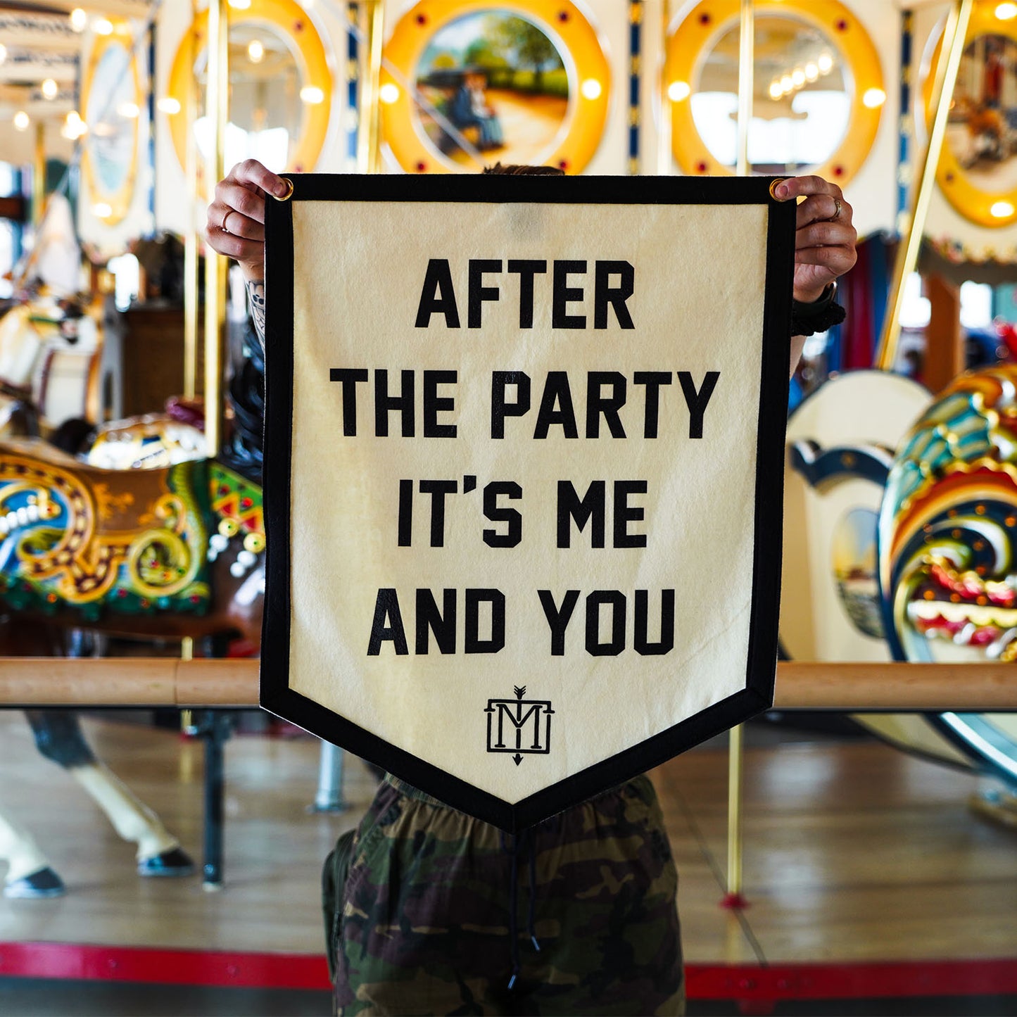 After The Party It's Me and You Camp Flag • The Menzingers x Oxford Pennant