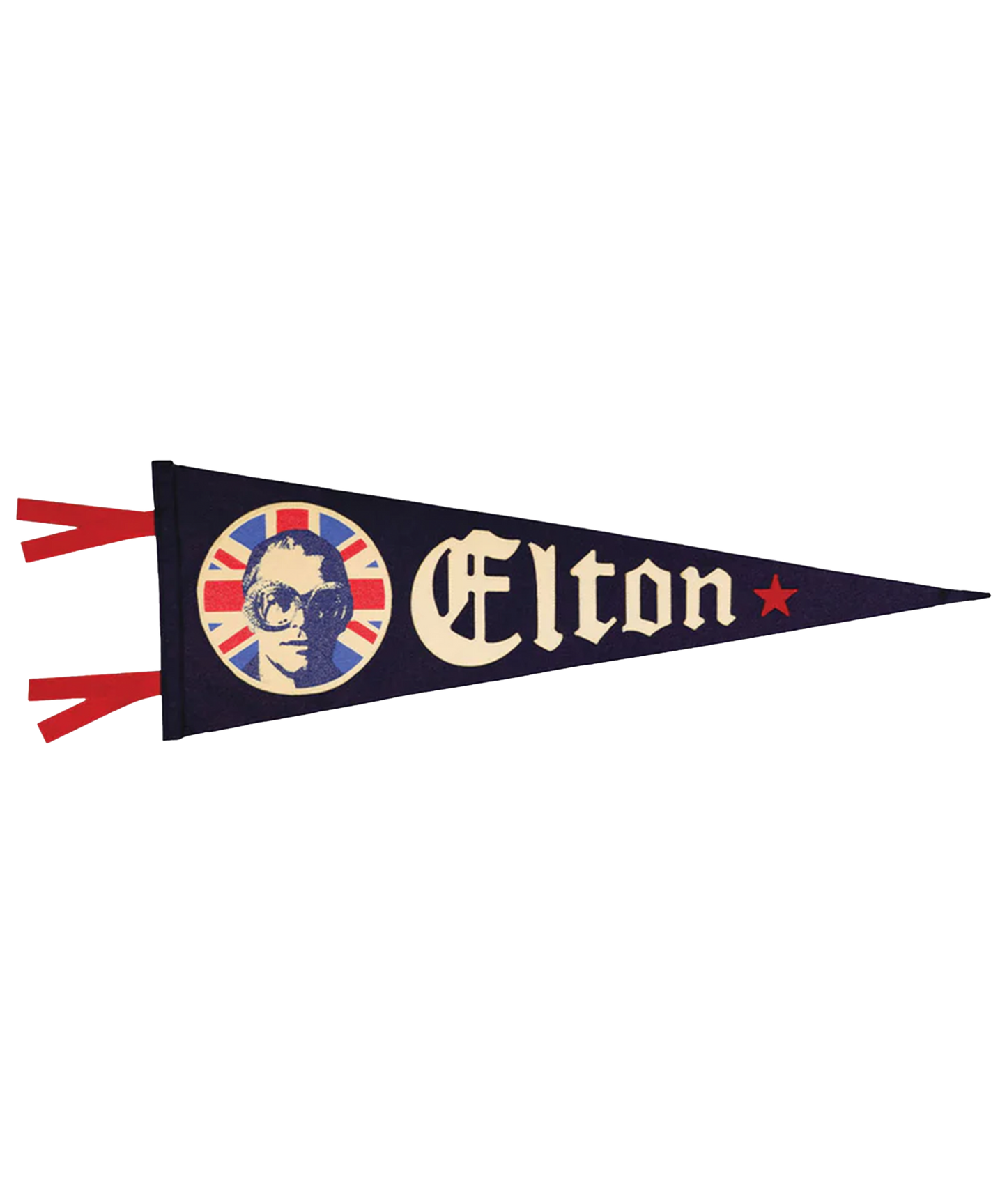 Stitched Union Jack Elton Pennant • Elton John x Oxford Pennant