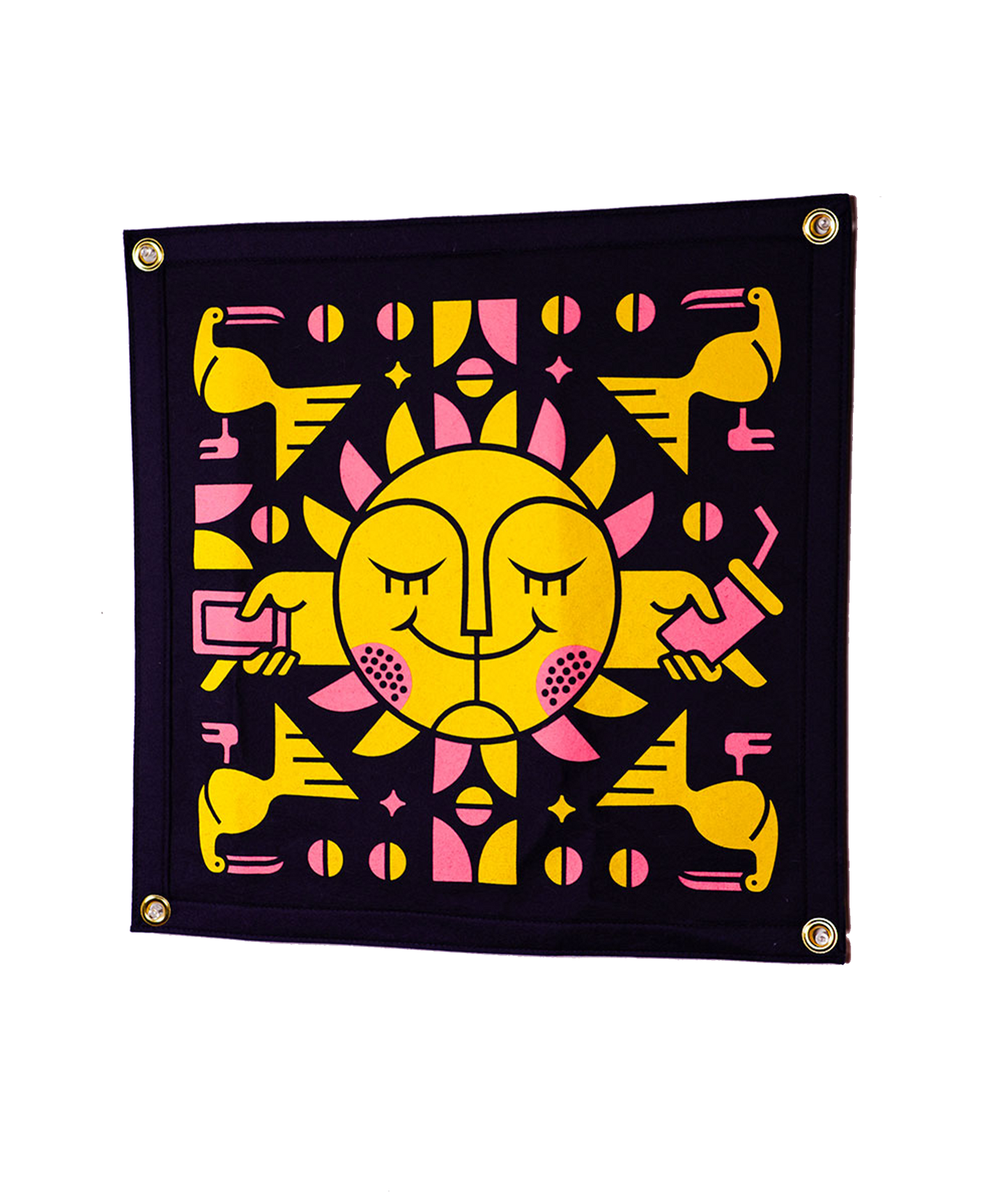 Sun and Birds Camp Flag • Tad Carpenter x Oxford Pennant