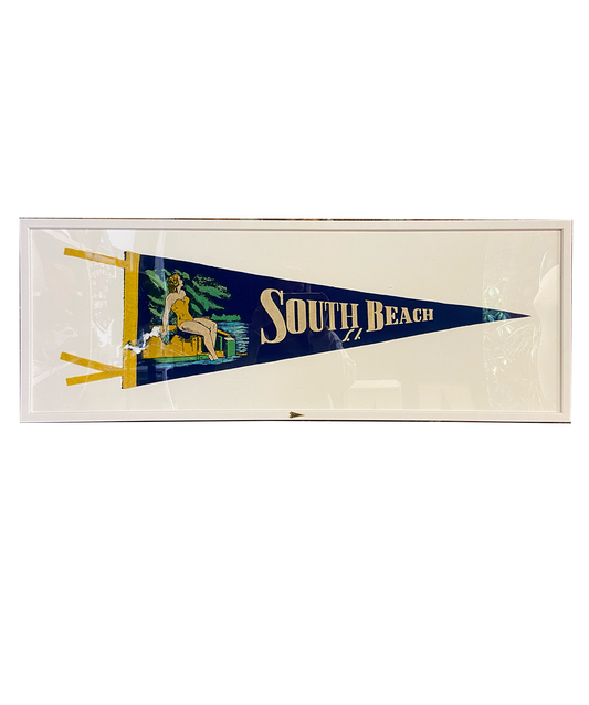 Vintage South Beach, Staten Island Framed Pennant