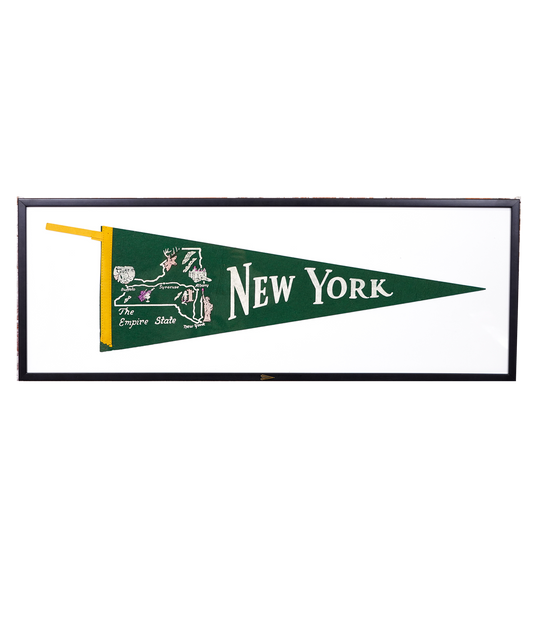 Vintage New York Framed Pennant