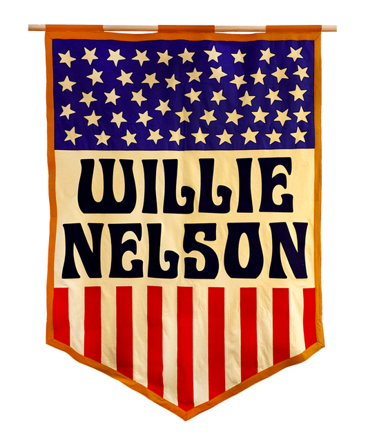 Stars and Stripes Willie Nelson Championship Banner • Willie Nelson x Oxford Pennant