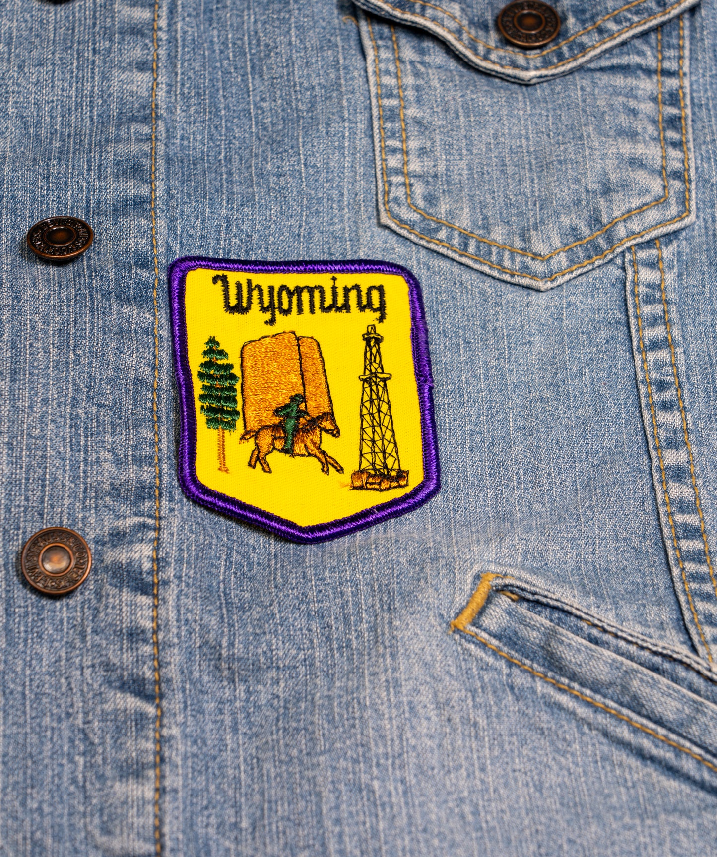Vintage Wyoming Embroidered Patch
