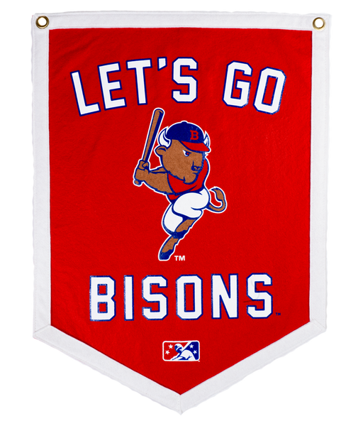 Let's Go Bisons Camp Flag | MiLB x Oxford Pennant