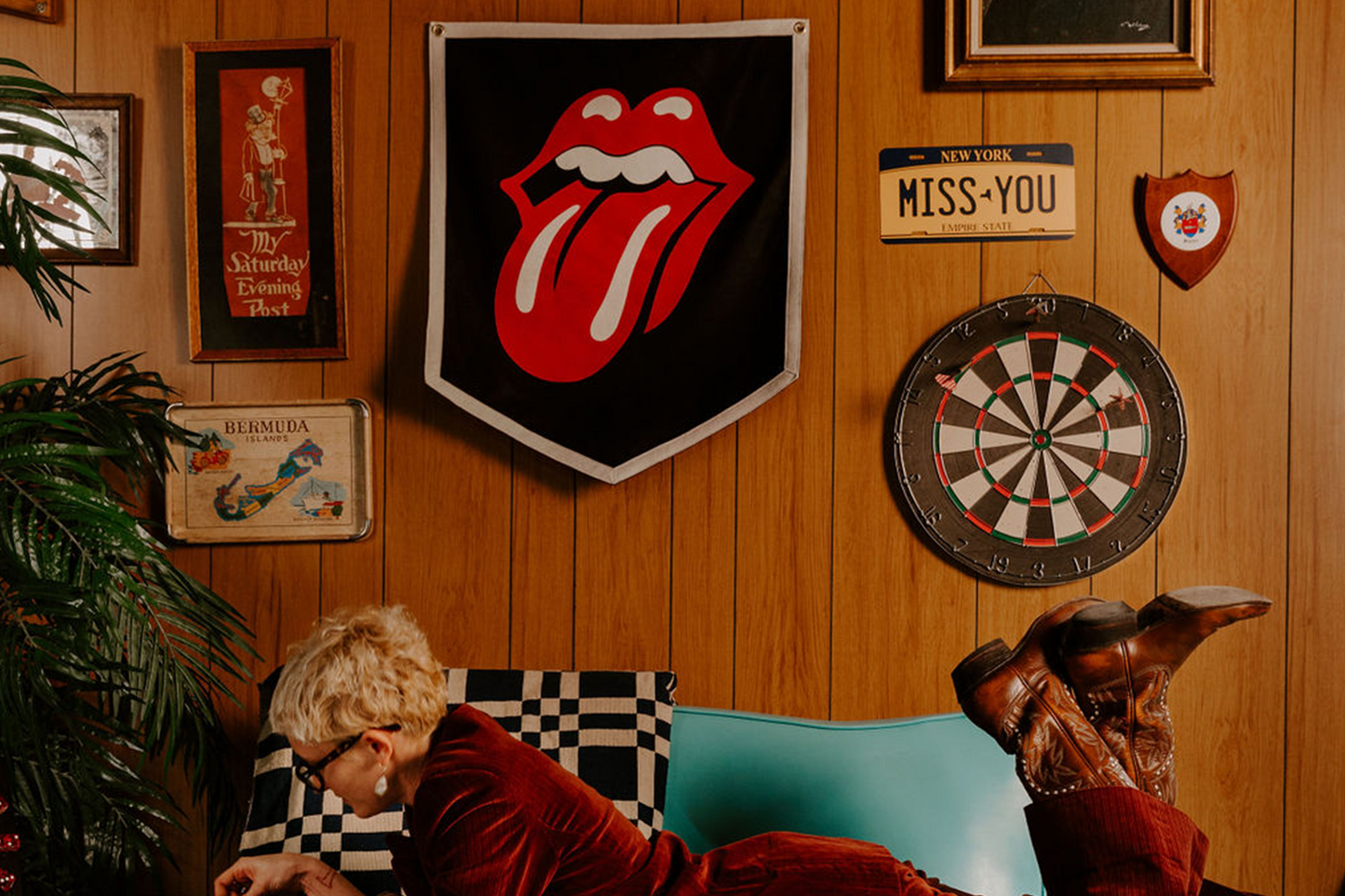 Lips Championship Banner • The Rolling Stones x Oxford Pennant