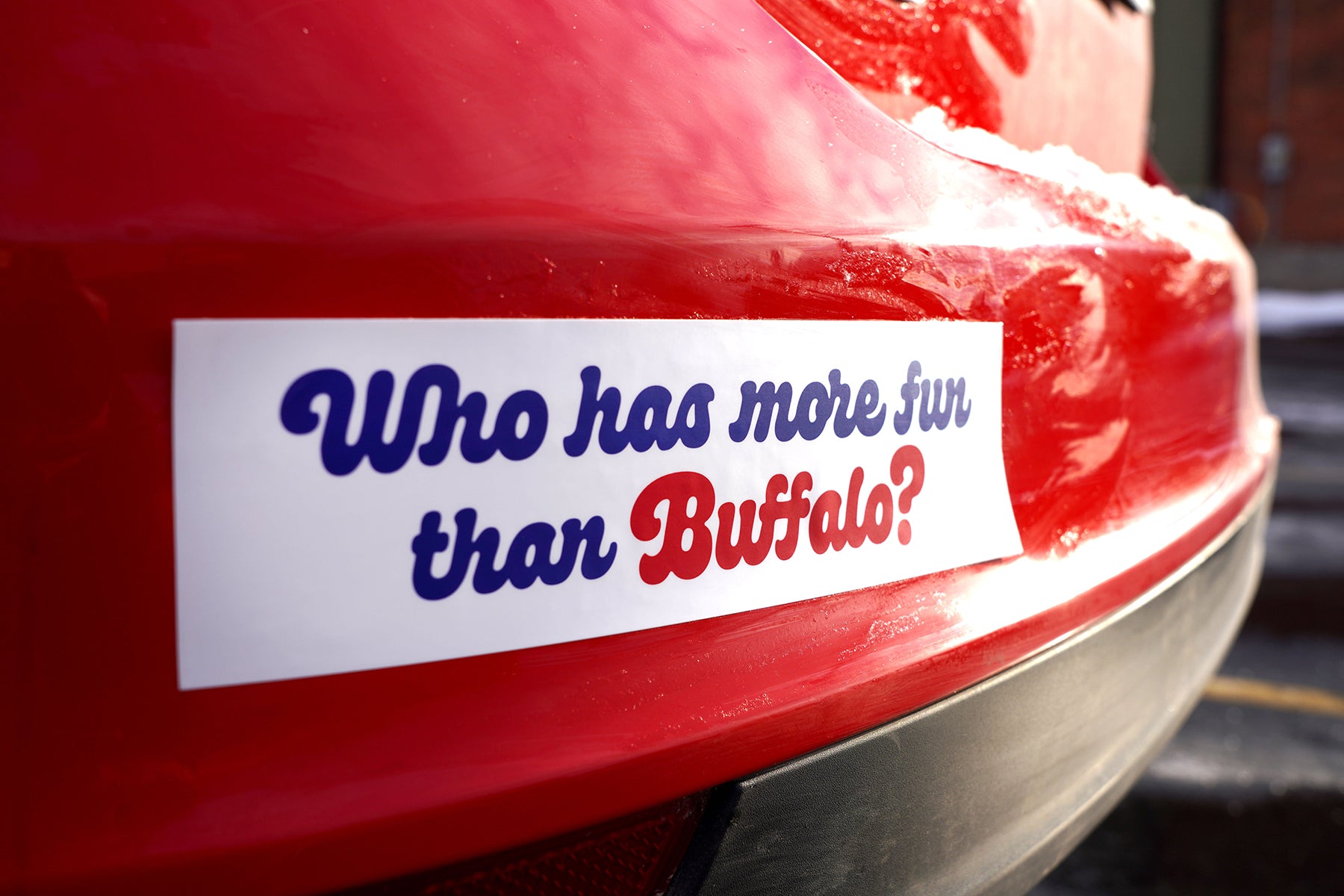 Who Has More Fun Than Buffalo? Bumper Sticker