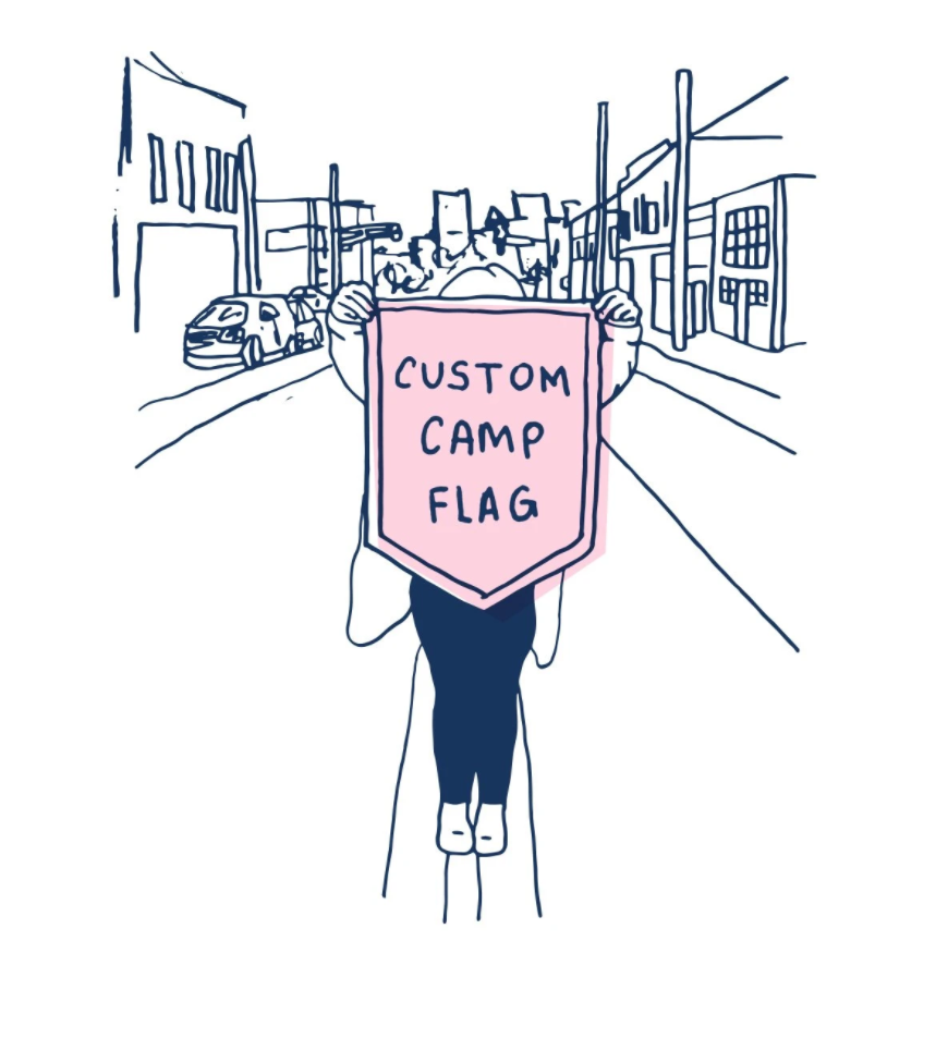 2021 - Custom One-Off Camp Flag - 18"x24" Five-Sided - ML