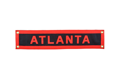 Atlanta, Georgia hand-sewn wool felt banner.