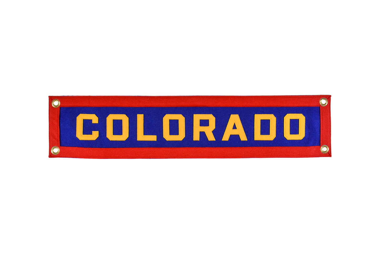 Colorado hand-sewn wool felt banner.