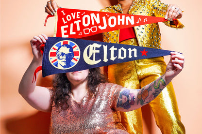 Stitched Union Jack Elton Pennant • Elton John x Oxford Pennant