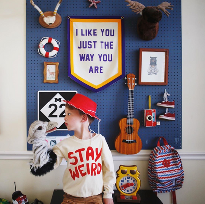 I Like You Just The Way You Are Camp Flag • Kelle Hampton x Oxford Pennant Original