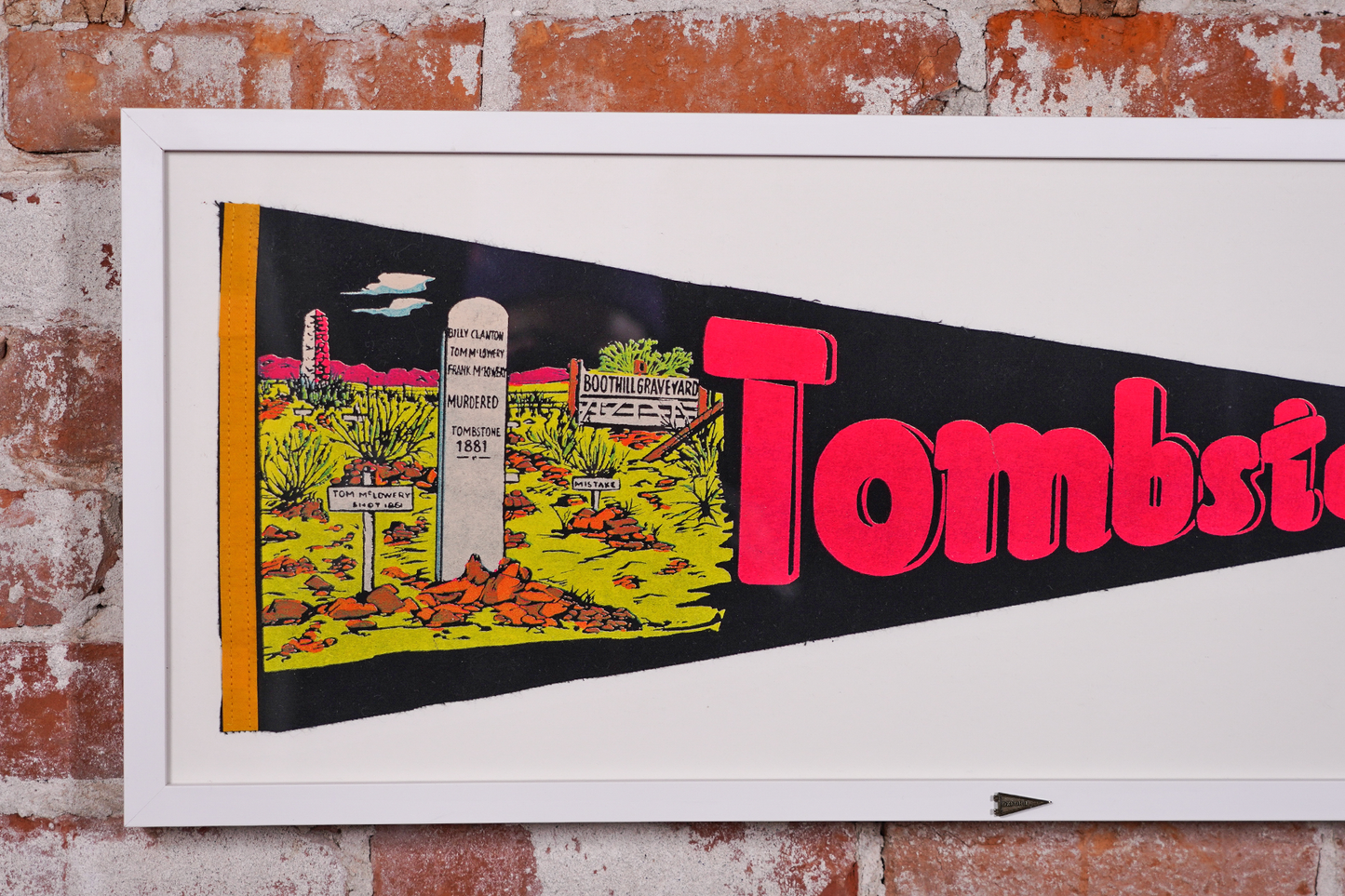 Vintage Tombstone, Arizona Framed Pennant