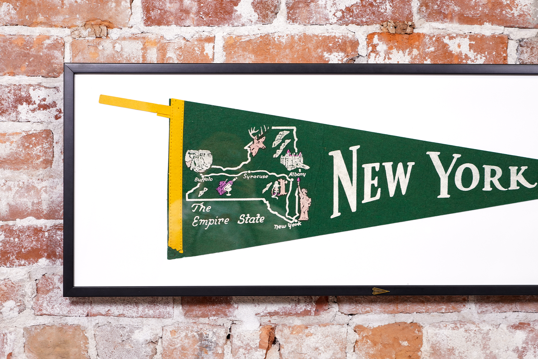 Fanion Vintage Nouvelle Orléans – Années 1960 – 27 Pouces – Vert