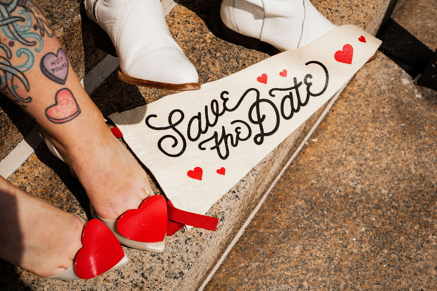 Save The Date Pennant