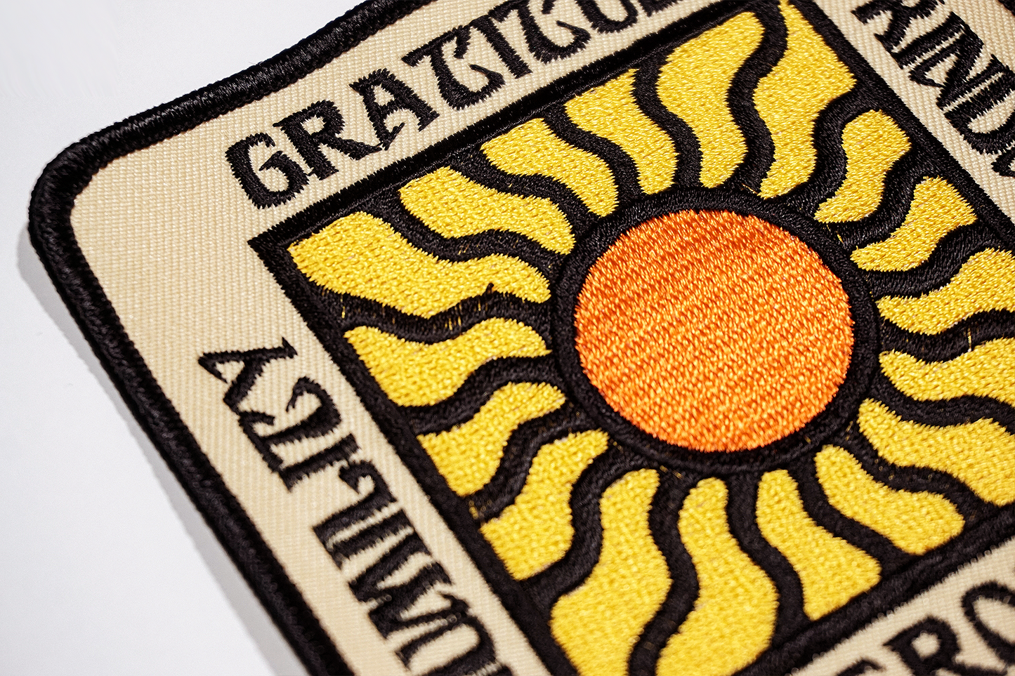 Gratitude Embroidered Patch • Real Fun, Wow! x Oxford Pennant