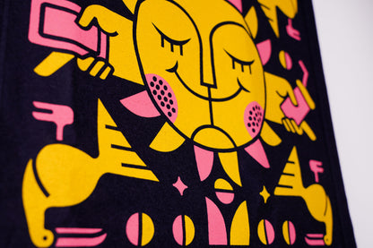 Sun and Birds Camp Flag • Tad Carpenter x Oxford Pennant
